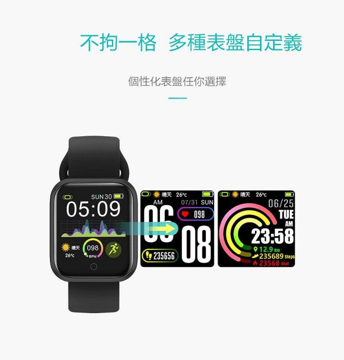 SMART BRACELET IPX67  藍牙4.0智能手環 智慧手錶 全功能心率健康管理藍牙智能運動手錶