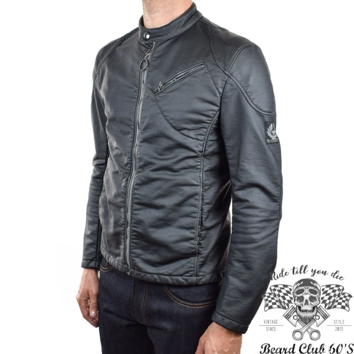 ♛大鬍子俱樂部♛ Belstaff® Douglas 英國 貝克漢 復古 棉質羊毛 防水 哈雷 重機 防摔 夾克 藍色