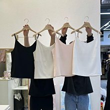 *~fuyumi boutique~*100%正韓 24S/S 絲滑細肩帶背心 黑/白/粉/杏