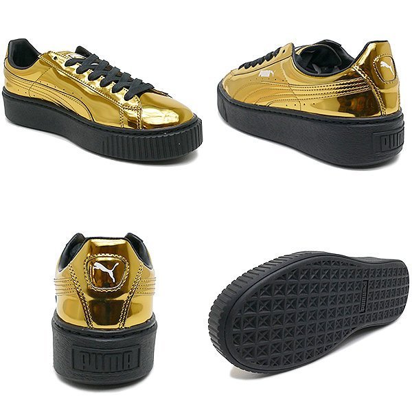 =CodE= PUMA BASKET PLATFORM METALLIC 漆皮增高厚底鞋(金) 362339-04 女