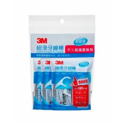 3M 百寶袋◎ 細滑牙線棒 單支量販包(32支/包*3包裝 ) 不易斷裂 高拉力 超細密強韌纖維束 DFH02