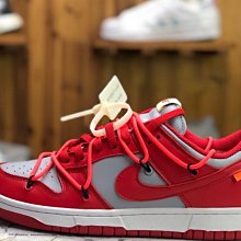 Nike off white Dunk ow 白紅 綁帶 時尚 低幫 慢跑鞋 CT0856-600 男女鞋