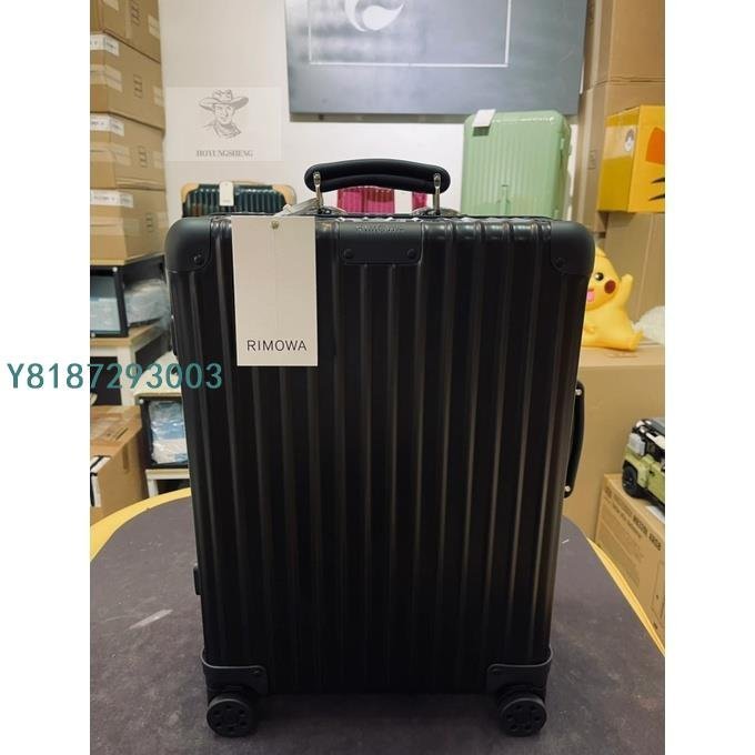 現貨熱銷-戶外 運動二手正品轉賣 RIMOWA Classic Cabin 霧面黑色 鋁合金材質 行李箱 拉桿爆款