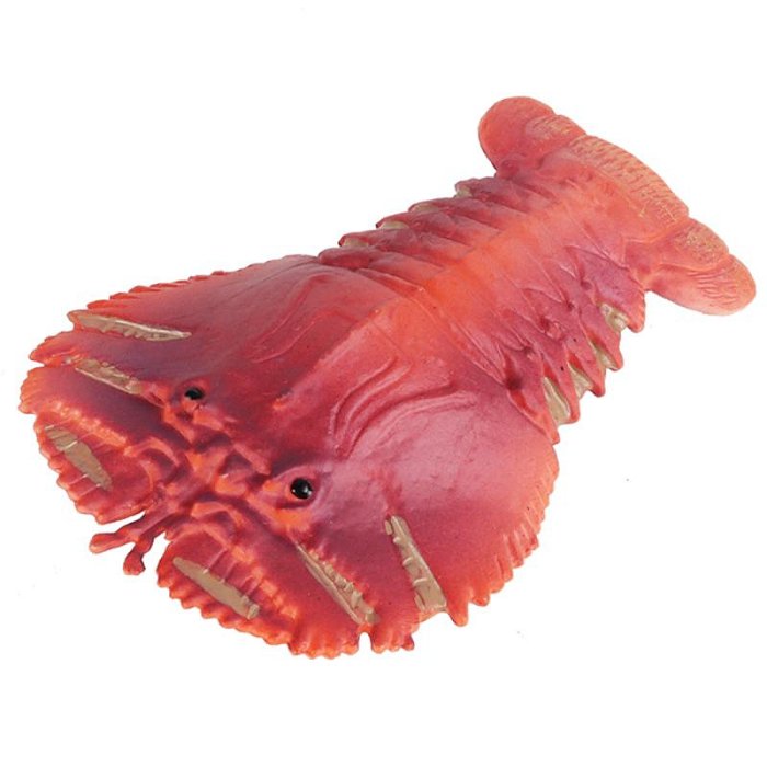 林暢模玩海洋生物九齒扇蝦模型琵琶蝦仿真蝦排兒童海底動物玩具
