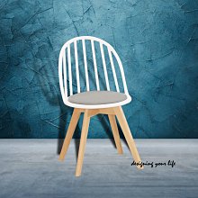 【設計私生活】伊蒂絲實木造型椅-白(部份地區免運費)200B