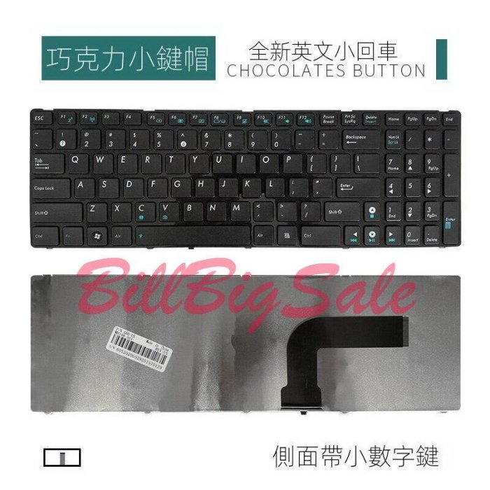 中文版 注音印刷-大鍵帽 懸浮鍵面←規格鍵盤 華碩 K52 X61 X75 X61G X61GX X61S X61Q