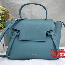 優買二手精品名牌店 CELINE 藍 小 鯰魚包 NANO BELT BAG 手提包 肩背包 斜背包 全新 LISA 款