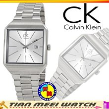【天美鐘錶店家直營】【下殺↘超低價有保固】【全新原廠CK】Calvin Klein K3L31166 時尚方形鋼帶錶