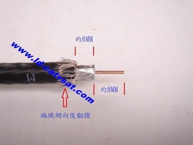 第四台接頭5C-FB 5C-2V RG6規格專業級多環擠壓式皺縮式F接頭防水型有線