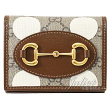 【茱麗葉精品】【全新商品】GUCCI 專櫃商品 621887 1955 Horsebit限定款印花零錢短夾.駝/棕 現貨