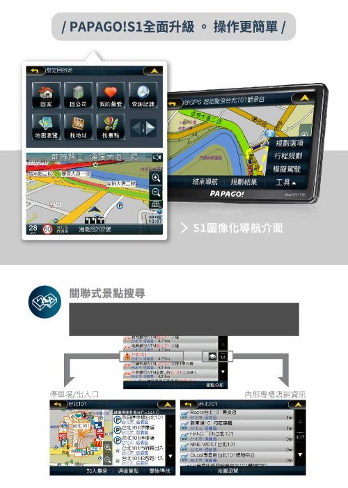《台北慶徽含稅附發票》PAPAGO WAYGO 770 七吋智慧型衛星導航機 固定式測速照相提醒