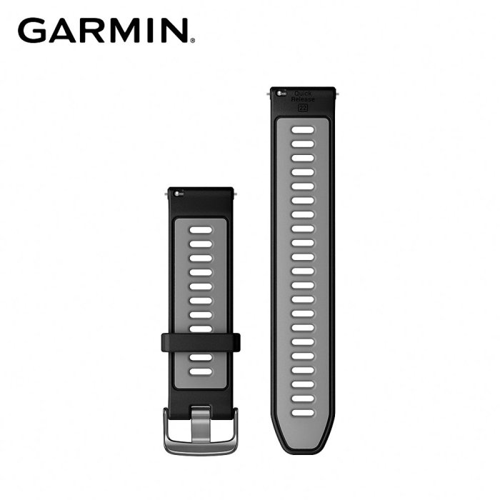 @竹北旗艦店@GARMIN Quick Release 22m 率性黑矽膠錶帶 原廠公司貨