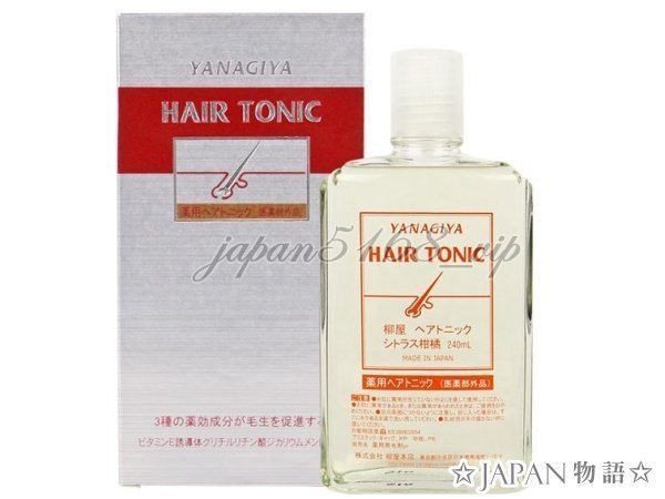 《JAPAN_VIP》日本柳屋 YANAGIYA 雅娜蒂 HAIR TONIC 髮根精華液240ML(增強版.柑橘)