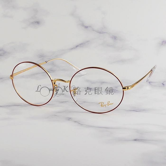 Ray Ban 雷朋 光學眼鏡 OVAL 圓框 紅色 金色 RB1970V 3106