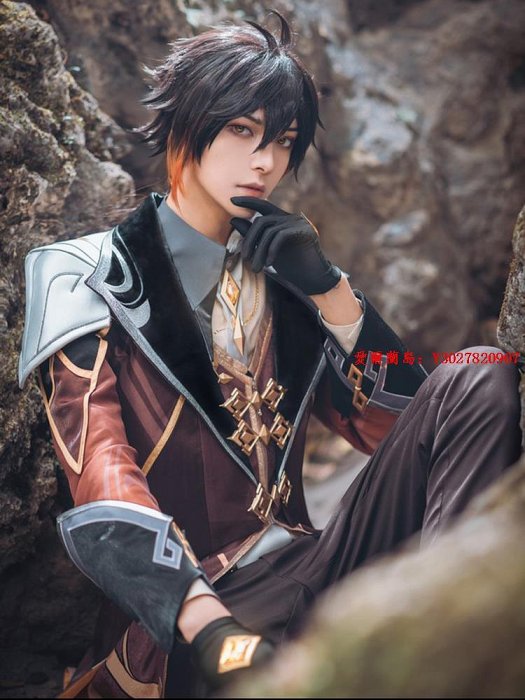 愛爾蘭島-米悠塔：原神cos服鐘離cos全套制服游戲套裝cosplay服裝男鐘離C服滿300出貨