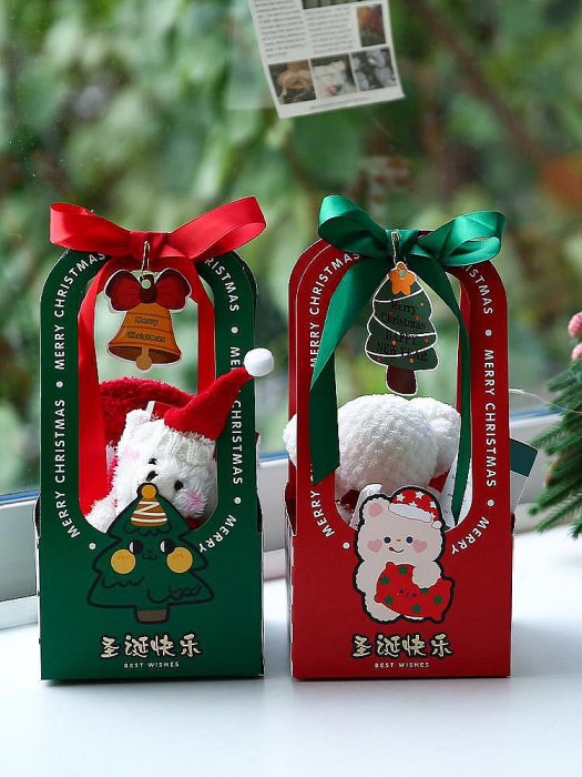【現貨】圣誕節禮物伴手禮套裝平安夜幼兒園活動送小朋友圣誕小禮品蘋果盒半米潮殼直購