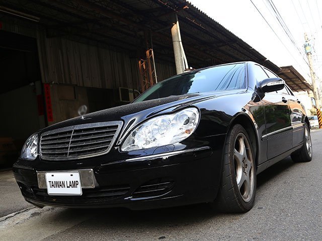 《※台灣之光※》全新BENZ W220 S350 03 04 05年原廠型晶鑽魚眼投射HID空件大燈頭燈組