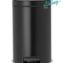 【易油網】BRABANTIA PEDAL BIN 黑色 時尚腳踏式垃圾桶12L #113741