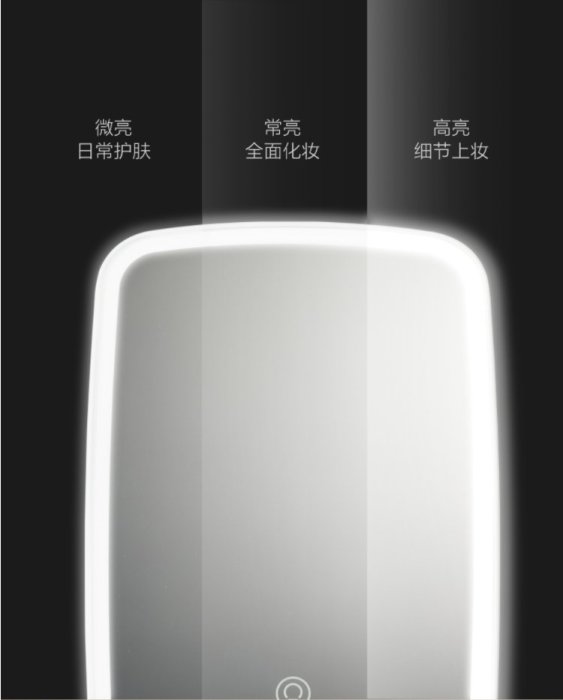 [巨蛋通] 小米有品 佐敦朱迪 台式LED化妝鏡 補妝鏡 觸控式發光鏡 美容鏡 梳妝鏡 摺疊鏡 米白色 小米米家