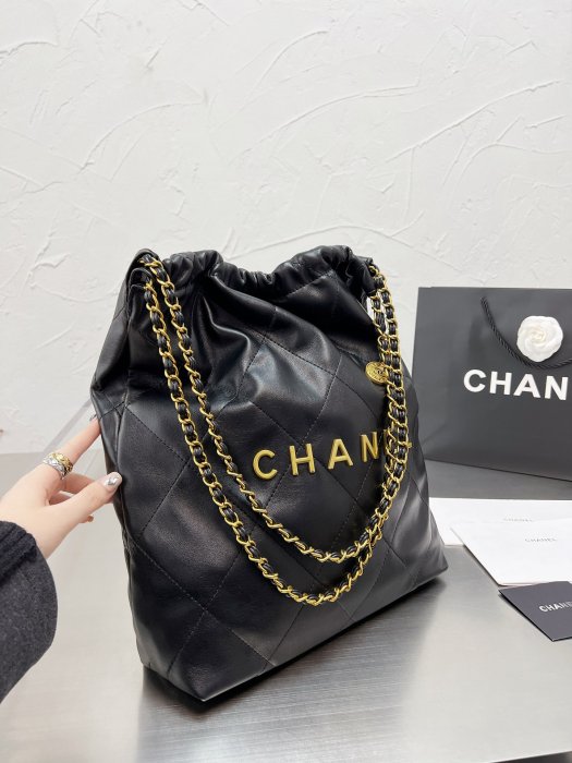 CHANEL tote bag 香奈兒新款22托特包 時尚鏈條單肩包 大容量logo購物袋 單肩包 肩背包