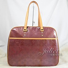 【茱麗葉精品】二手精品【8成新】Louis Vuitton LV VERNIS 全亮皮旅用大肩背包.紫#316 現貨