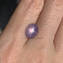 JING YUAN JEWELRY 無燒斯里蘭卡淡紫星光藍寶石5.00ct 主石近全美乾淨 星光明顯 價格超超便宜