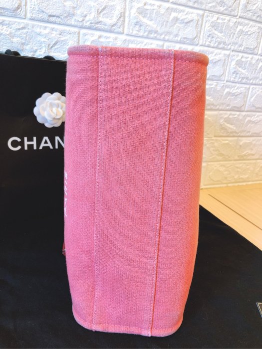 （秒售）正品✨香奈兒沙灘包Chanel pink deauville tote bag 紅翻天超熱賣的香奈兒帆布托特包