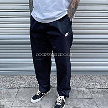 S.G NIKE CLUB PANTS DX3337-010 黑色 抽繩 鬆緊 寬直筒 黑色 刺繡LOGO 男 工作褲