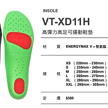 (台同運動活力館) VICTOR 勝利 羽球鞋【高足弓】高彈性減震墊 鞋墊 VT-XD11H VT-XD8H