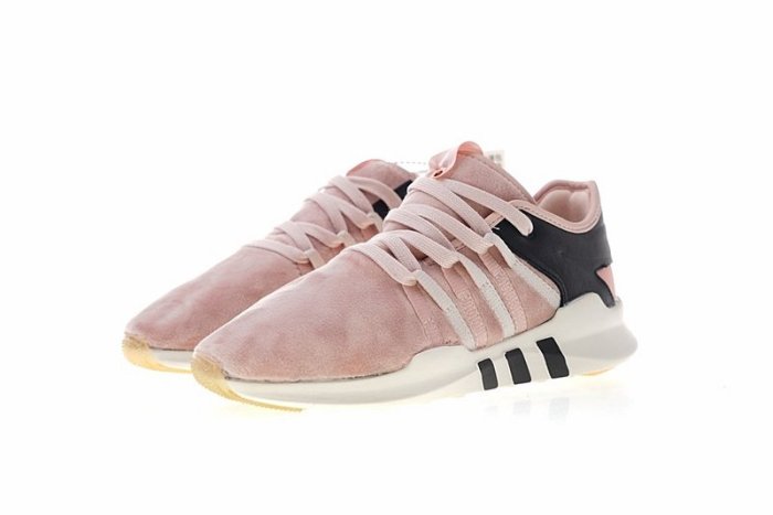 adidas Consortium EQT Lacing ADV“絨面裸粉黑”經典 休閒運動慢跑鞋 CM7998 女鞋