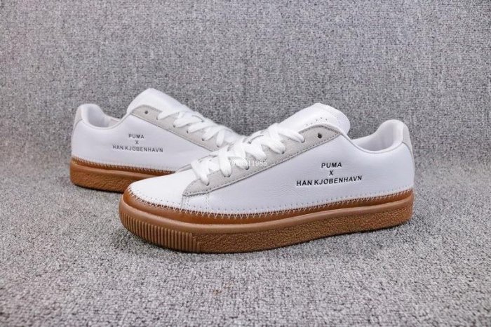 Puma Clyde Stitched 白棕 百搭 皮革 休閒滑板鞋 男女鞋 364474-01