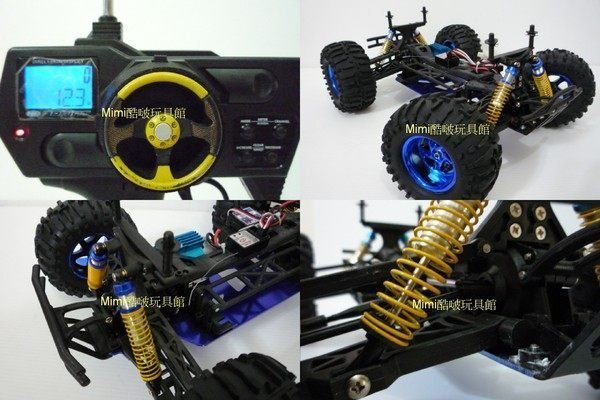 Mini酷啵玩具館 ~ 新版 1:10 4WD 專業遙控越野大腳車-最新2.4G+鋰電池升級版-RTR全配(綠)