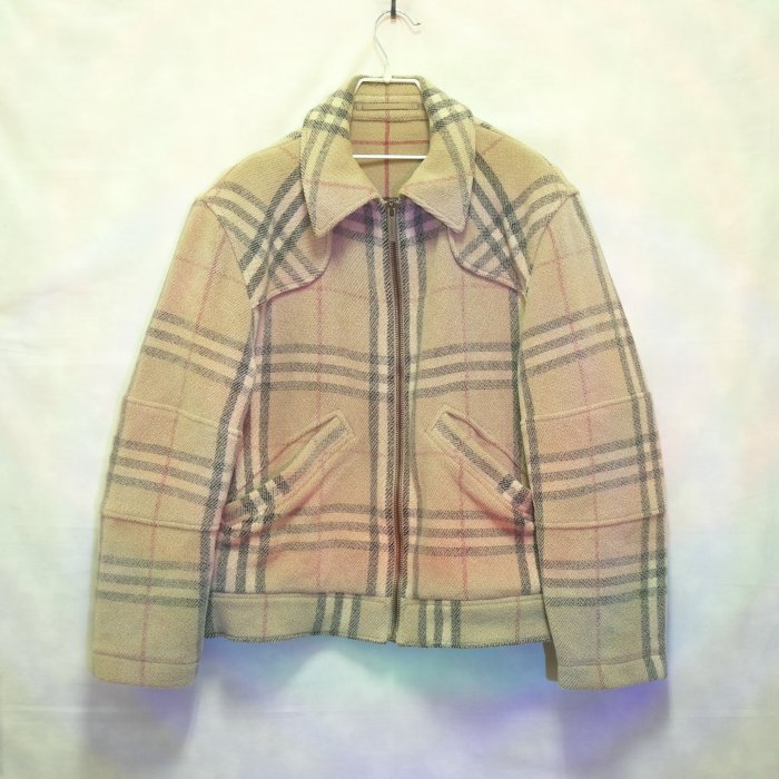 Burberry 外套 夾克 羊毛 卡其經典格紋 極稀有 英格蘭製 老品 復古 古著 Vintage