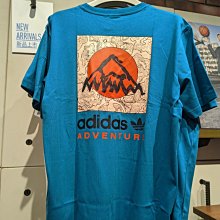 南🔥2023 5月 ADIDAS OG ADVENTURE 短袖上衣 短T 山峰 復古 寬鬆 男款 藍 IC2362