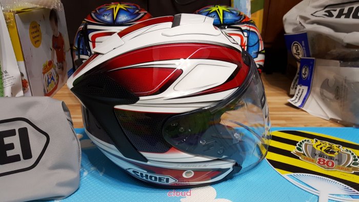 全新現貨可分期SHOEI J-force 4 BRILLER TC-1(RED/WHITE) 3/4彩繪安全帽