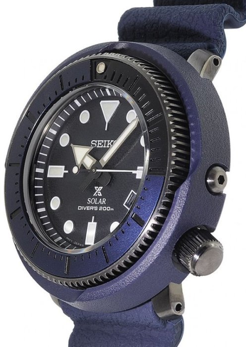 【金台鐘錶】SEIKO 精工錶 鮪魚罐頭 46mm 太陽能 200m 潛水錶 (藍) SNE559P1
