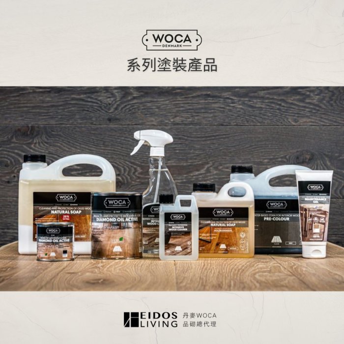 【品砌EIDOS】丹麥WOCA木品蠟 天然蜂蠟 歐洲原裝進口 品砌台灣總代理 自然色 –250ml