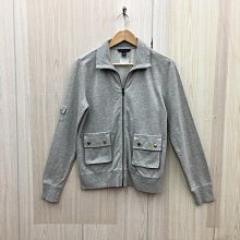 ［愛莎&嵐］TOMMY HILFIGER 女 灰色長袖素面棉質外套/M 11212 20