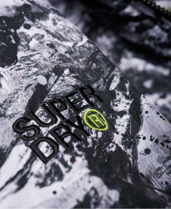 水墨畫穿上身 跩狗嚴選 極度乾燥 Superdry 經典款 三排拉鍊 風衣 刷毛保暖 外套 防風 螢光綠 黑迷彩 黑白