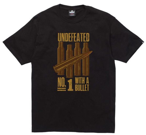 【 超搶手 】全新正品 2012 A/W 冬季新款 UNDEFEATED NO 1 BULLET TEE 黑色 S