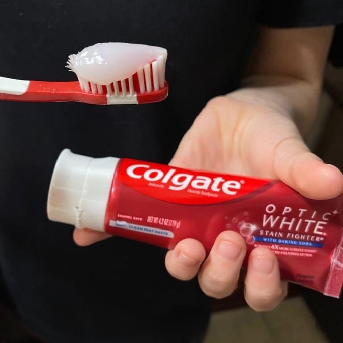 【現貨正品】美國原裝 Colgate Optic White 高露潔閃耀亮白 清新薄荷去漬美白牙膏2入(340g)