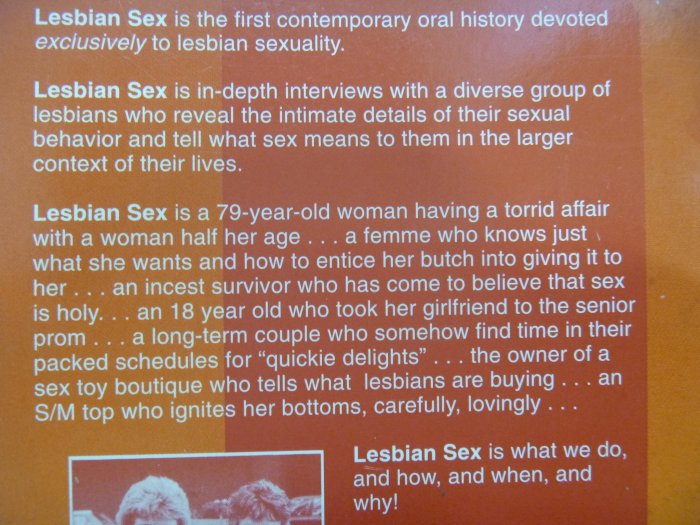 【月界二手書店】Lesbian Sex : An Oral History_Susan　〖兩性關係〗AFH