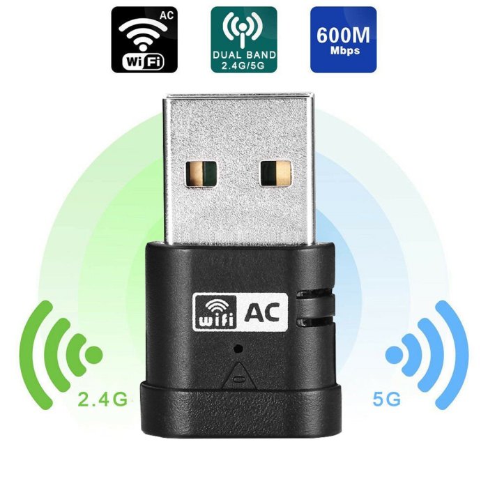 USB WIFI 600Mbps雙頻5G 2.4G無線網卡USB WIFI 11AC軟AP WIN7 WIN10