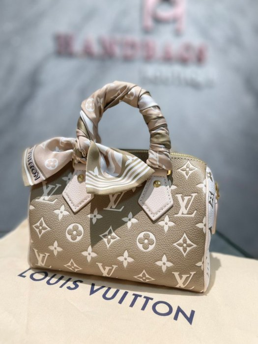 【翰貝格名牌館】全新真品 LV MONOGRAM MARBLES 卡其/米白 長絲巾 領巾 頭巾 M77531 預購