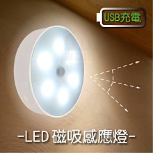 附發票 LED磁吸感應燈 白光 USB充電 磁吸式 插線式 感應燈 小夜燈