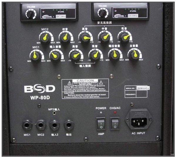 《Henry 電器生活館》 BSD碧盛德 雙頻無線擴音機 WP-100D (100瓦) 500人以上 台灣製造
