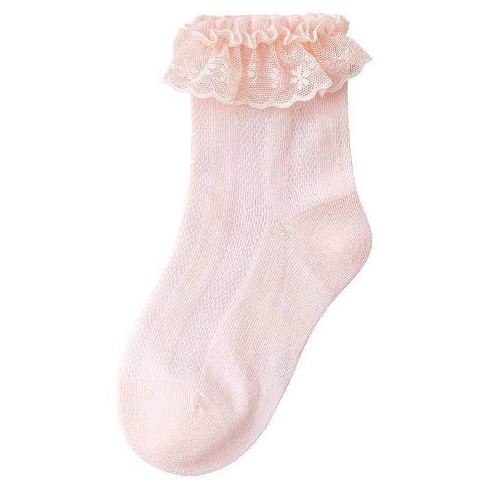 兒童襪子夏季夏天薄款精梳棉透氣蕾絲女童公主襪舞蹈襪花邊襪