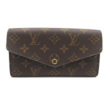 LOUIS VUITTON 路易威登 M60531 Portefeuille Sara老花 棕色金豆長款錢包 日本現貨 包郵包稅 9.5新【BRAND OFF】