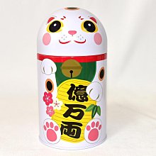 億萬兩 招財貓 開運招福 多用途鐵罐 日本正版