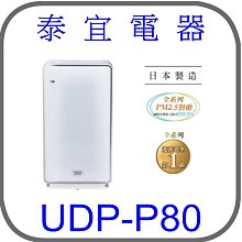 【泰宜】HITACHI 日立 UDP-P80 日本製原裝空氣清淨機【另有AS551DWG0】